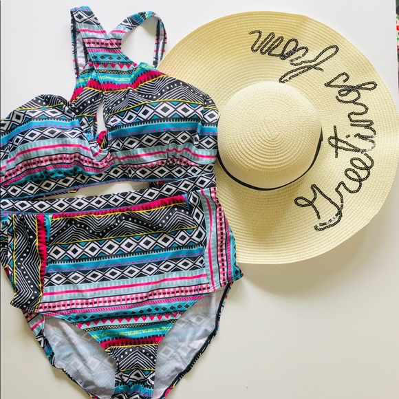 Other - Aztec print high waisted bikini